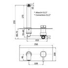 RUBINETTERIA PAFFONI, Level, Kit batteria miscelatore lavabo incasso  