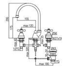 RUBINETTERIA PAFFONI,Iris, Batteria lavabo con bocca alta 