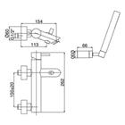 RUBINETTERIA PAFFONI,Light, Miscelatore vasca con set doccia completo e supporto doccia snodato