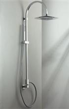 NUOVA OSMO dado, colonna doccia in ottone, braccio a ponte girevole, deviatore minimalista, con soffione inox 230x230 mm
