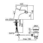 RUBINETTERIA PAFFONI, Denver, Miscelatore bidet con leva tradizionale 