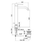 RUBINETTERIA PAFFONI, Light, Miscelatore lavabo con canna tonda curva prolungato