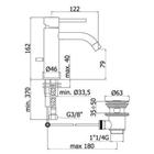 RUBINETTERIA PAFFONI, Light,Miscelatore lavabo con canna tonda curva