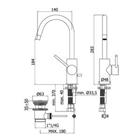 RUBINETTERIA PAFFONI, Light, Miscelatore lavabo con canna tonda curva girevole