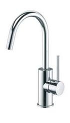 RUBINETTERIA PAFFONI, Light, Miscelatore lavabo con canna tonda curva girevole