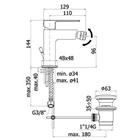 RUBINETTERIA PAFFONI, Effe, Miscelatore bidet tradizionale 