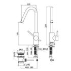 RUBINETTERIA PAFFONI, Light, Miscelatore lavabo prolungato con canna tonda curva girevole