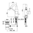 RUBINETTERIA PAFFONI, Light, Miscelatore bidet con canna tonda girevole